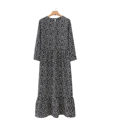 New Polka Dot Print Maxi Dress