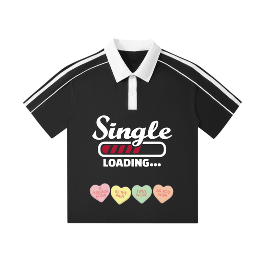 Contrast Collar Short-Sleeve Polo Shirt