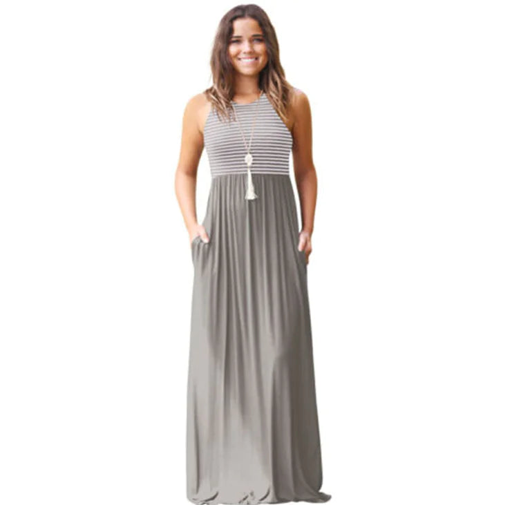 Striped Summer Maxi Dress Line