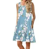 Summer Amazon Bestseller Sleeveless Printed Maxi Dress