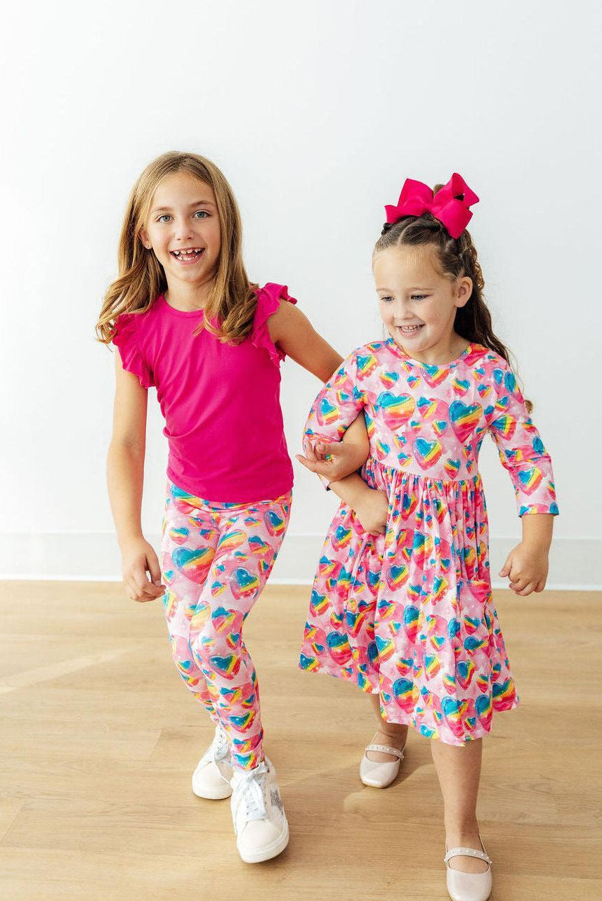 Sugar & Spice 3/4 Sleeve Pocket Twirl Dress