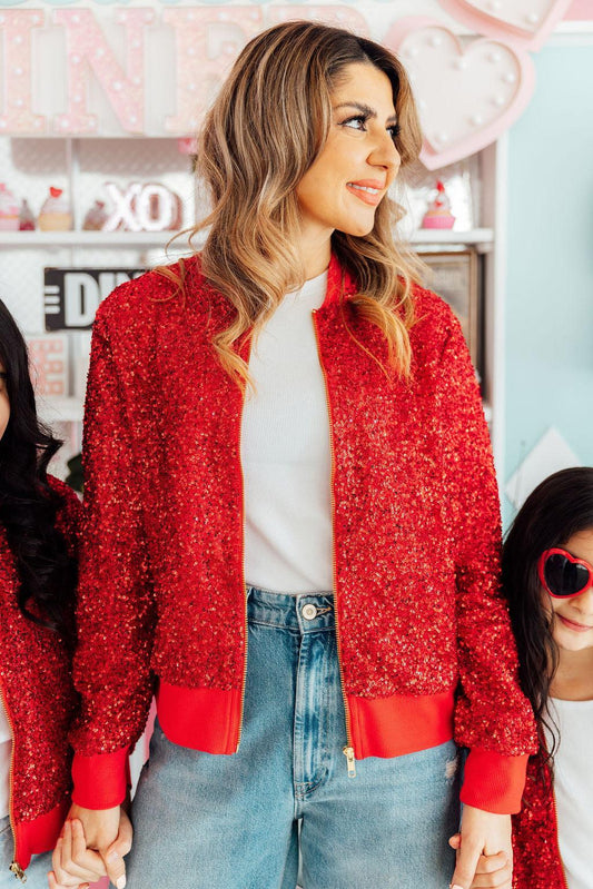 Grown Up Red Sequin Jacket